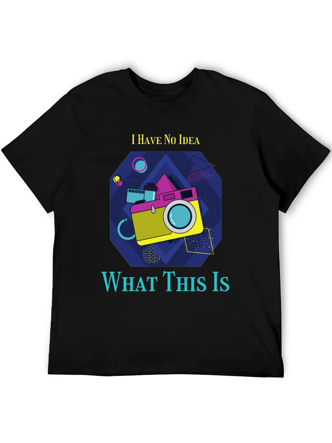 Retro Camera Graphic T-Shirt - I Have No Idea