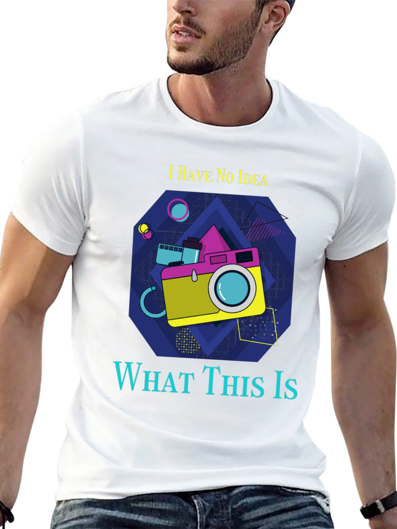 Retro Camera Graphic T-Shirt - I Have No Idea