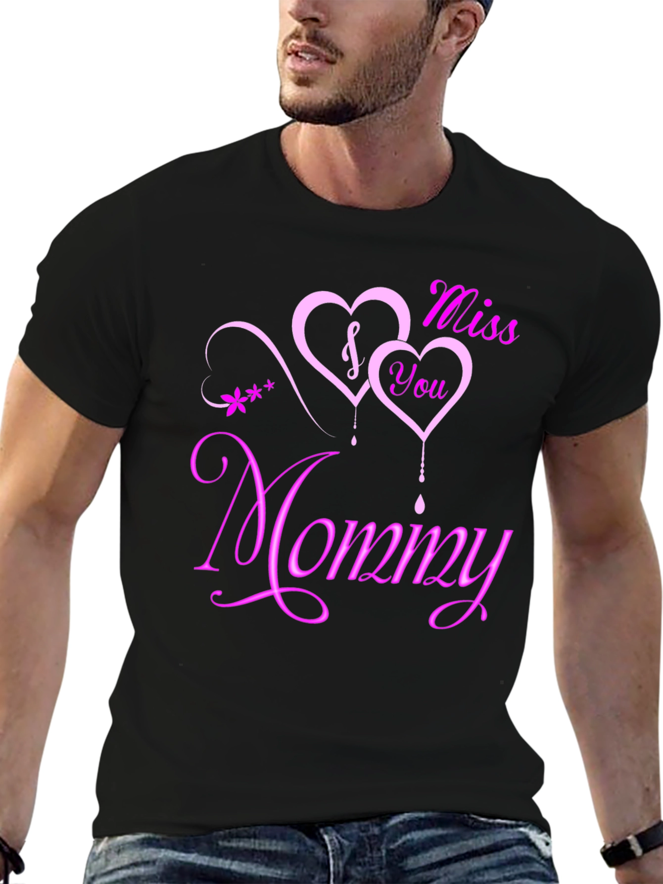 I Miss You Mommy T-Shirt - Sentimental Heart Design