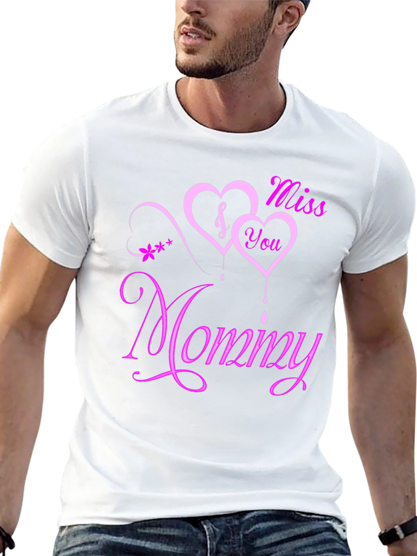 I Miss You Mommy T-Shirt - Sentimental Heart Design