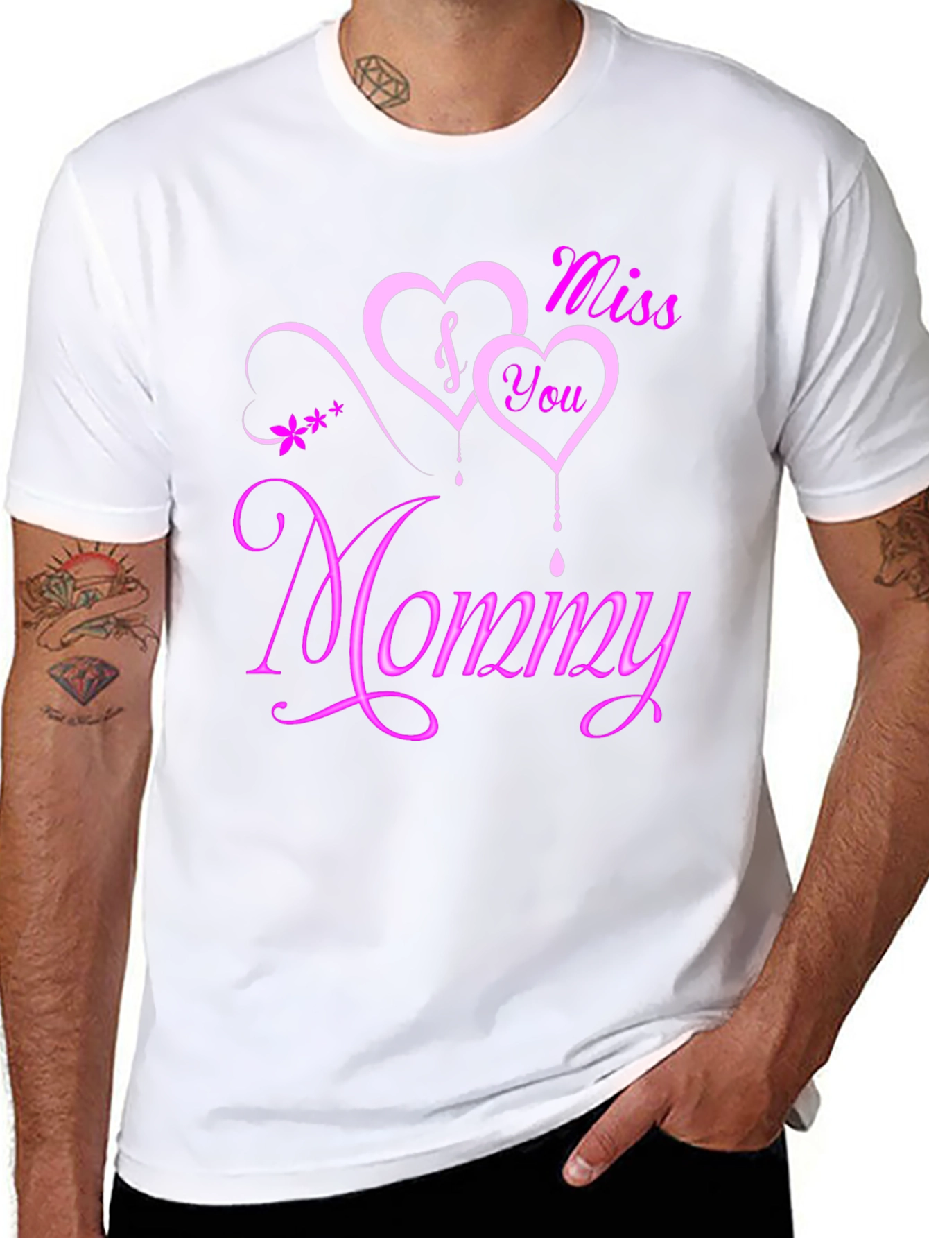 I Miss You Mommy T-Shirt - Sentimental Heart Design