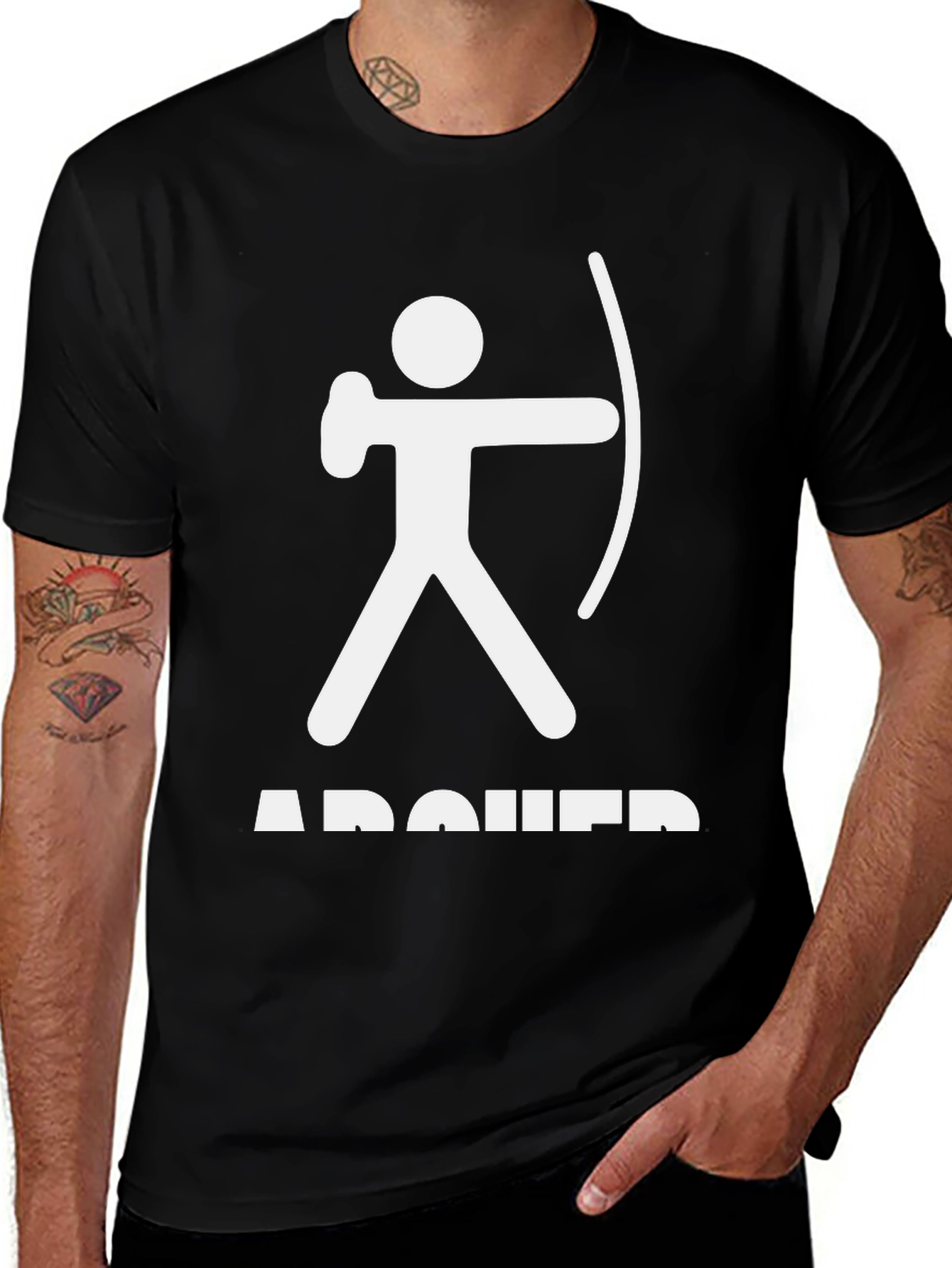 Archer Graphic T-Shirt - Black