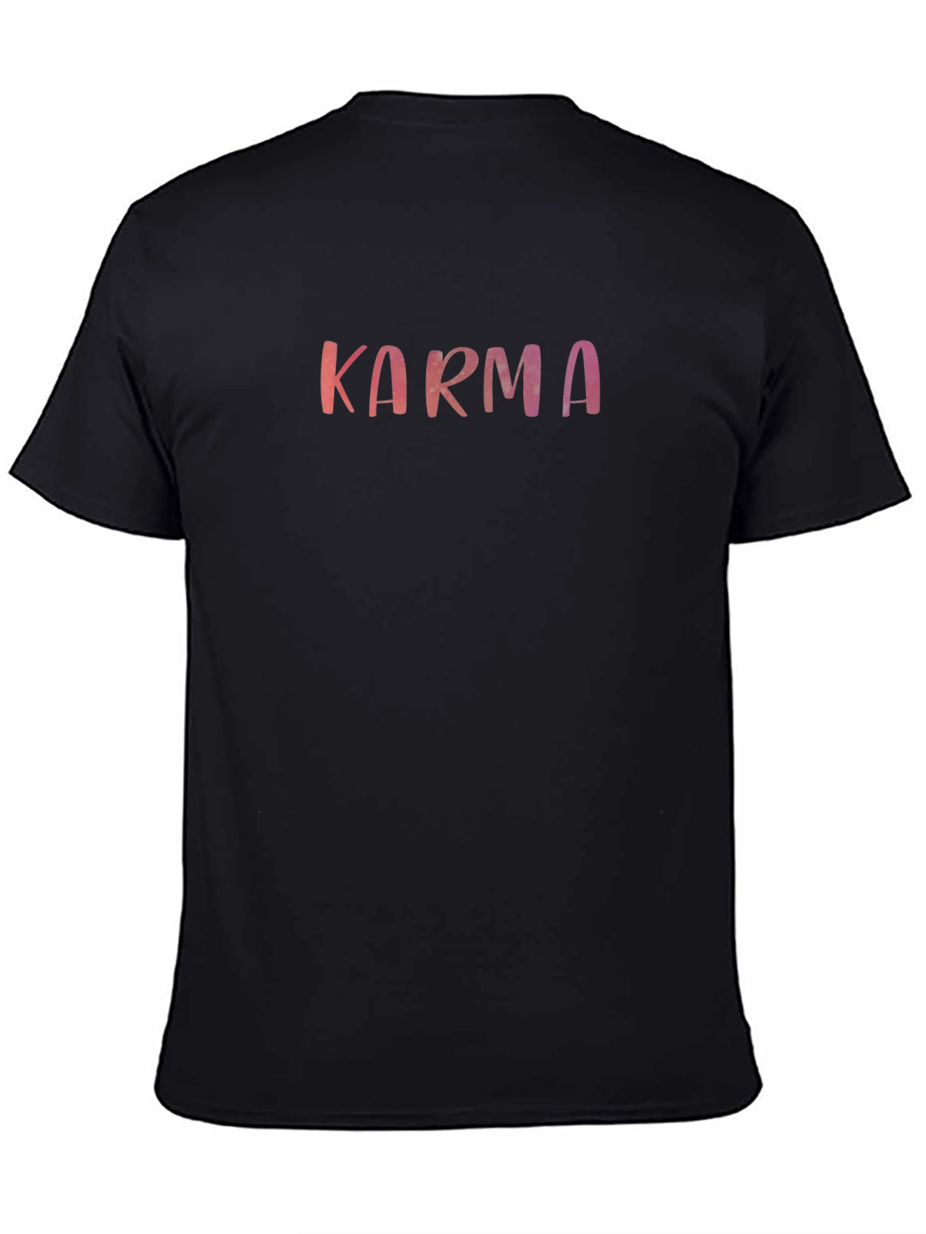 Karma Graphic Print Crew Neck T-Shirt