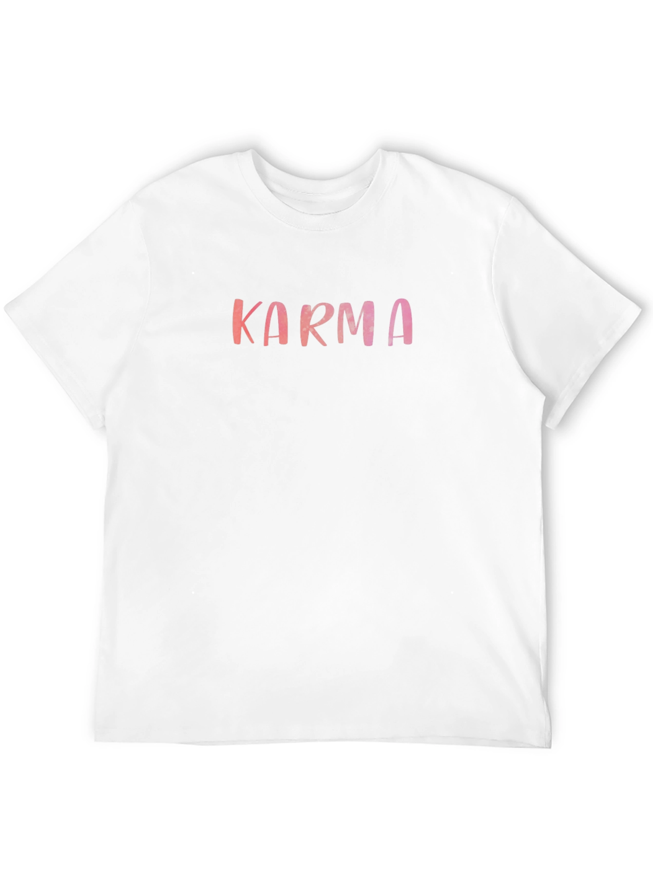 Karma Graphic Print Crew Neck T-Shirt
