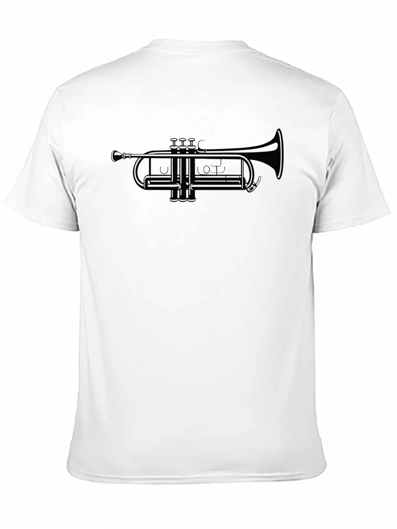 Trumpet Graphic Tee - Black Musical Instrument Shirt