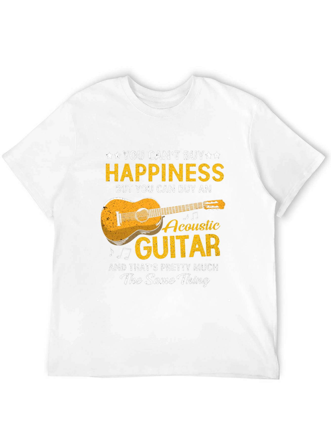 Acoustic Guitar Happiness T-Shirt - Music Lover Gift