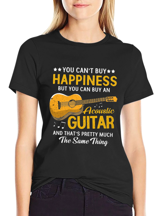 Acoustic Guitar Happiness T-Shirt - Music Lover Gift