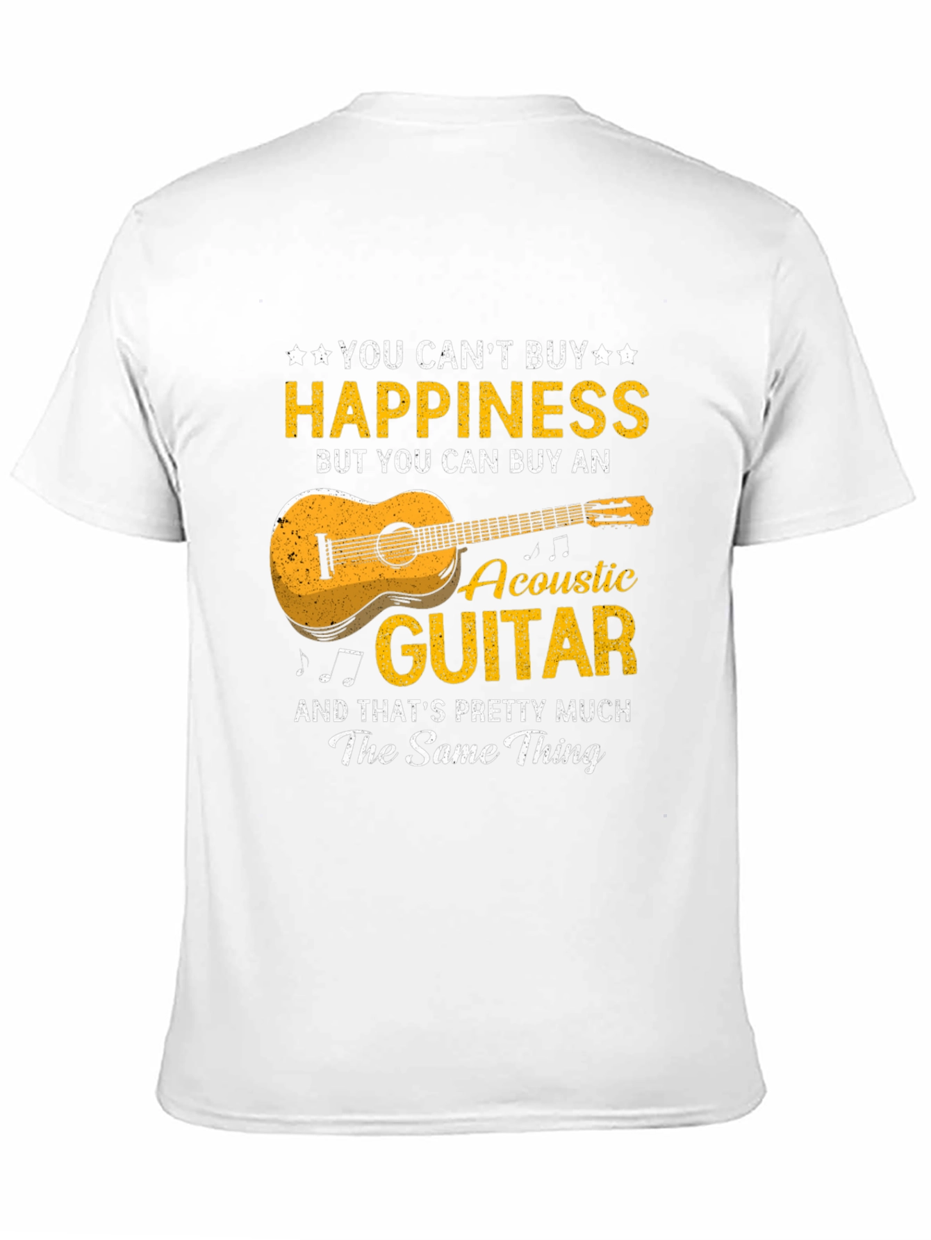Acoustic Guitar Happiness T-Shirt - Music Lover Gift