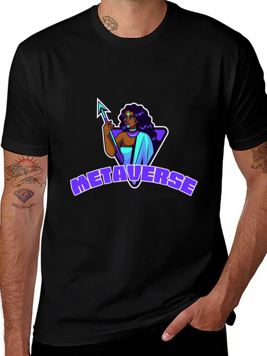 Metaverse Graphic Black T-Shirt