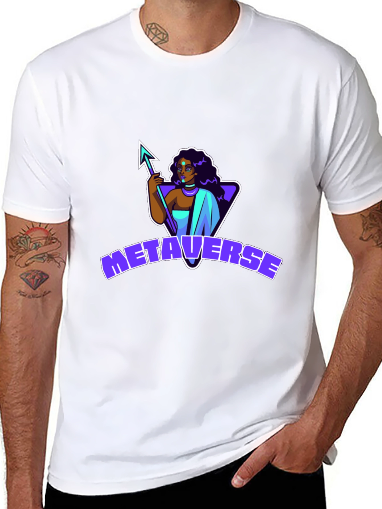 Metaverse Graphic Black T-Shirt