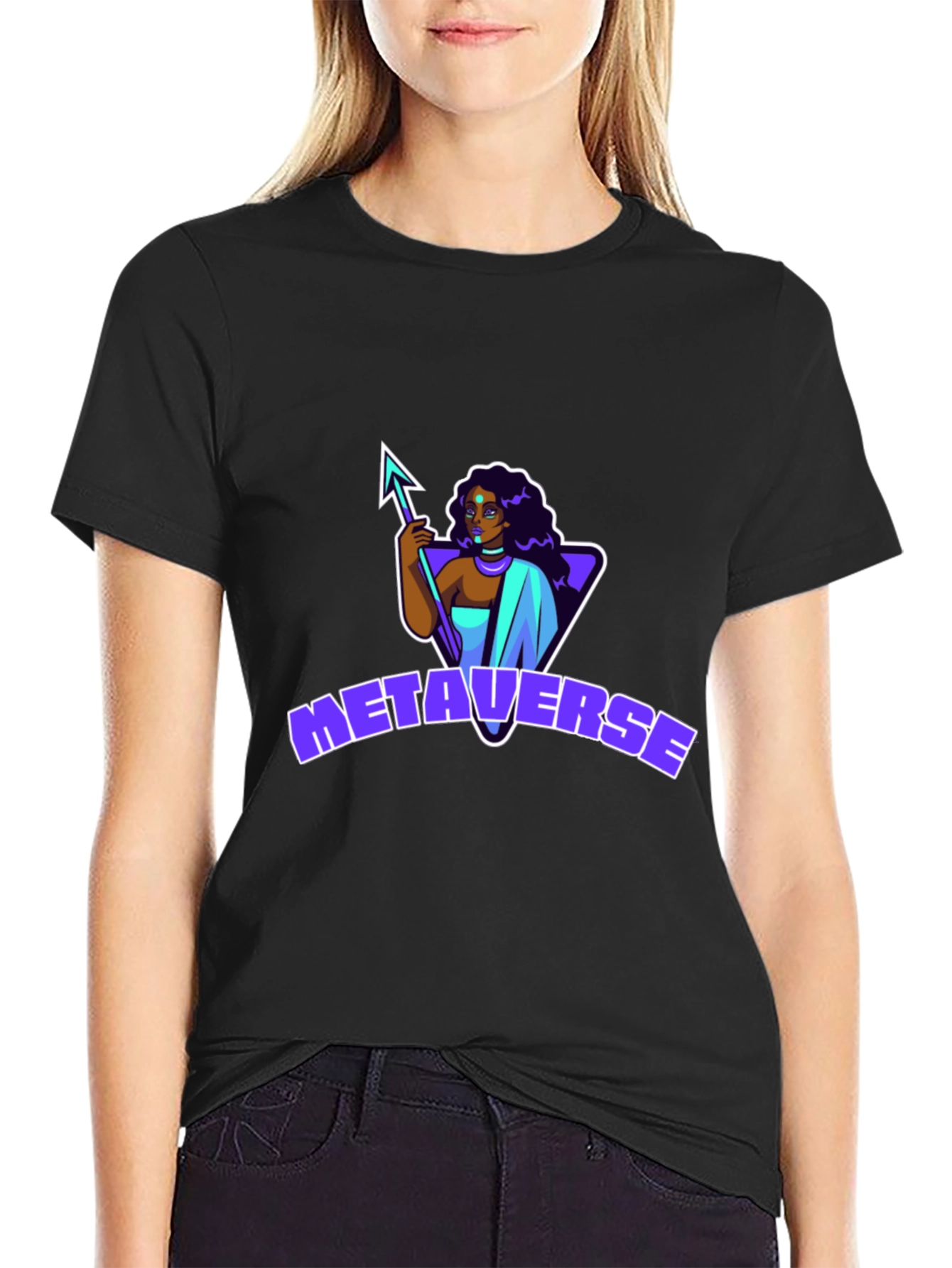 Metaverse Graphic Black T-Shirt