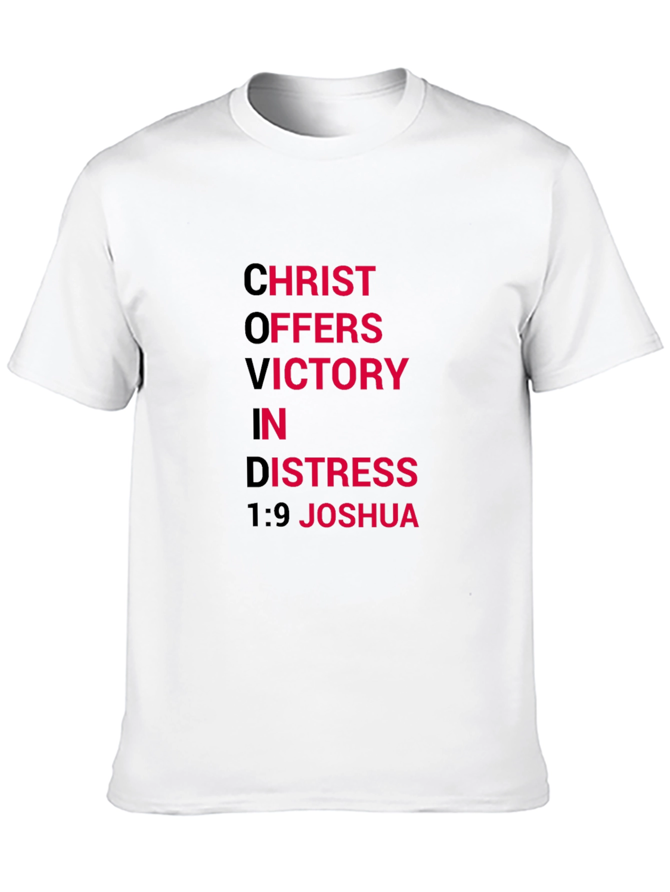 Christ Offers Victory in Distress Black T-Shirt