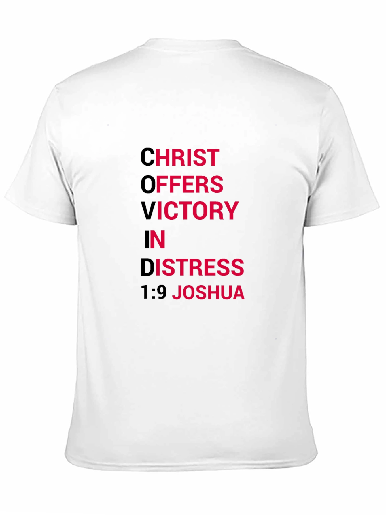 Christ Offers Victory in Distress Black T-Shirt