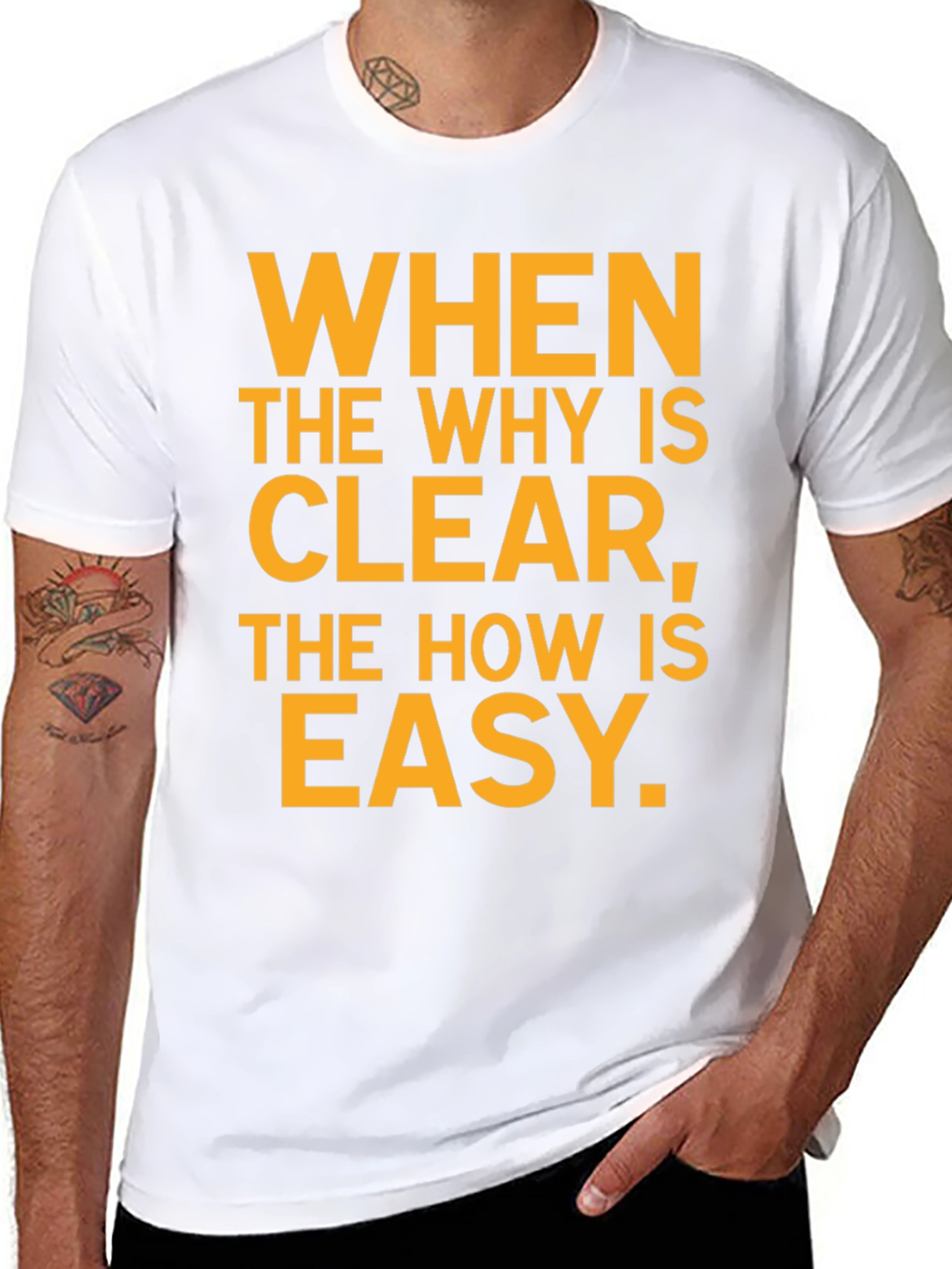 Inspirational Black T-Shirt: When the Why Is Clear...