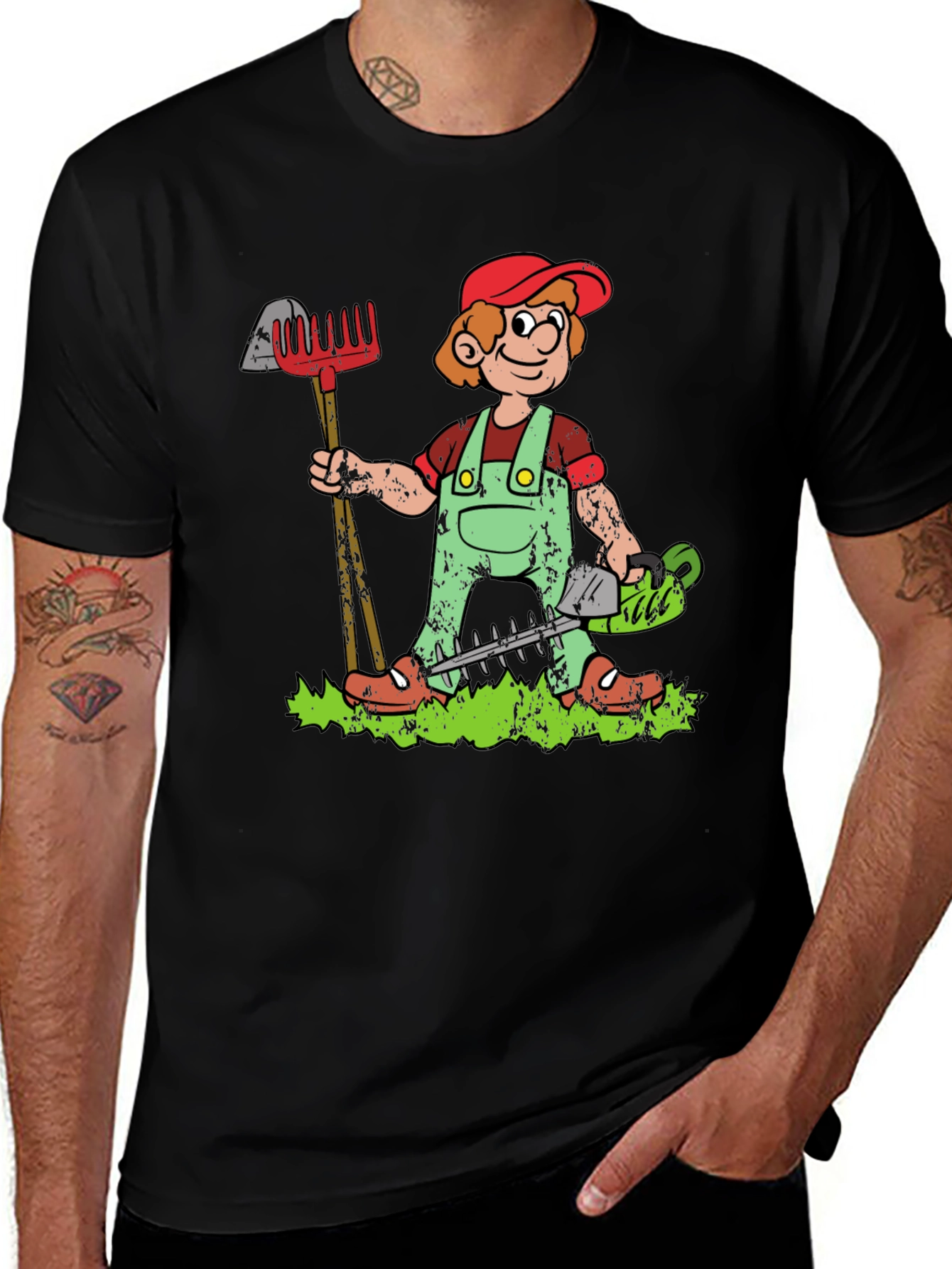 Gardener Cartoon Graphic Tee