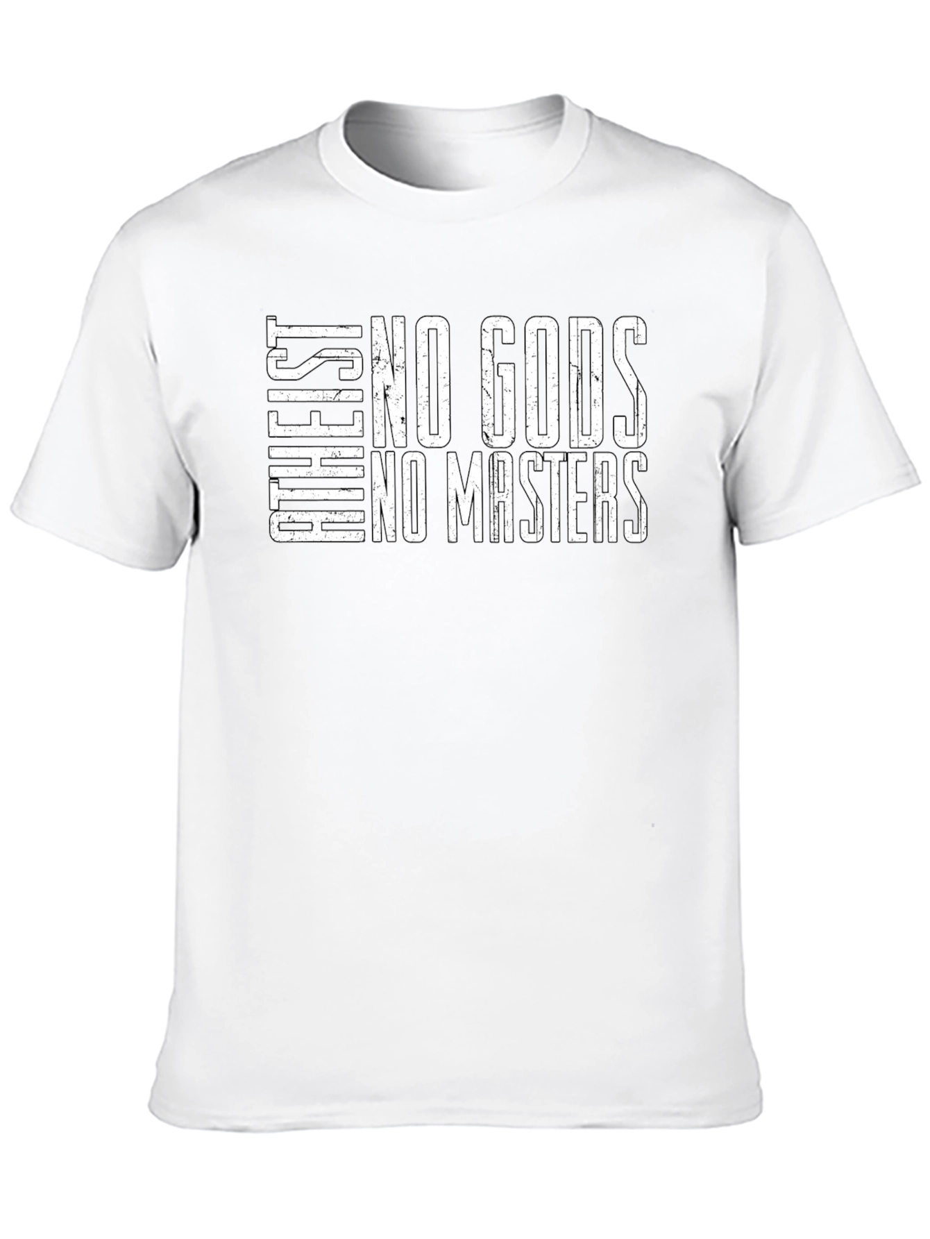 Atheist No Gods No Masters Black T-Shirt