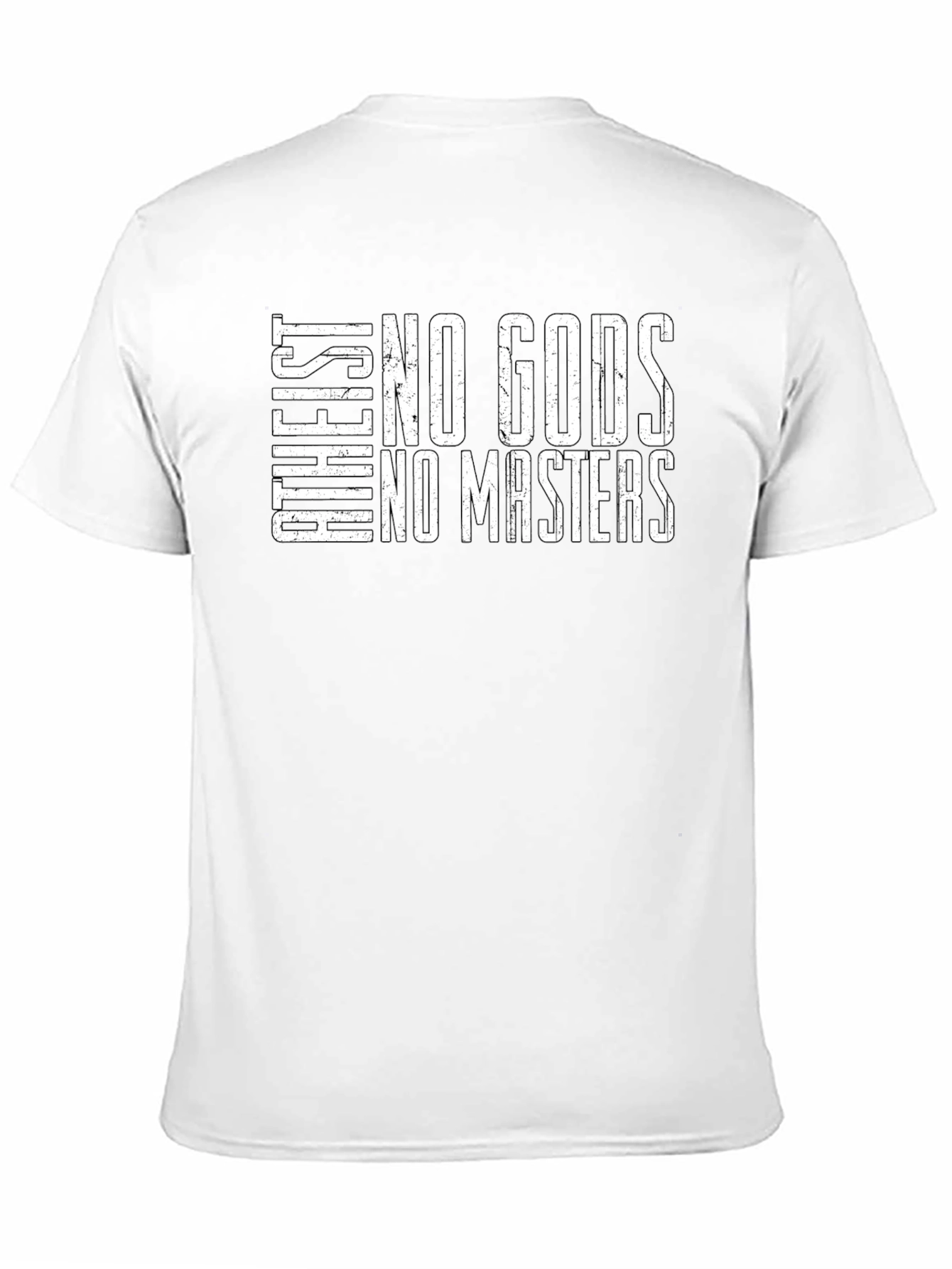 Atheist No Gods No Masters Black T-Shirt