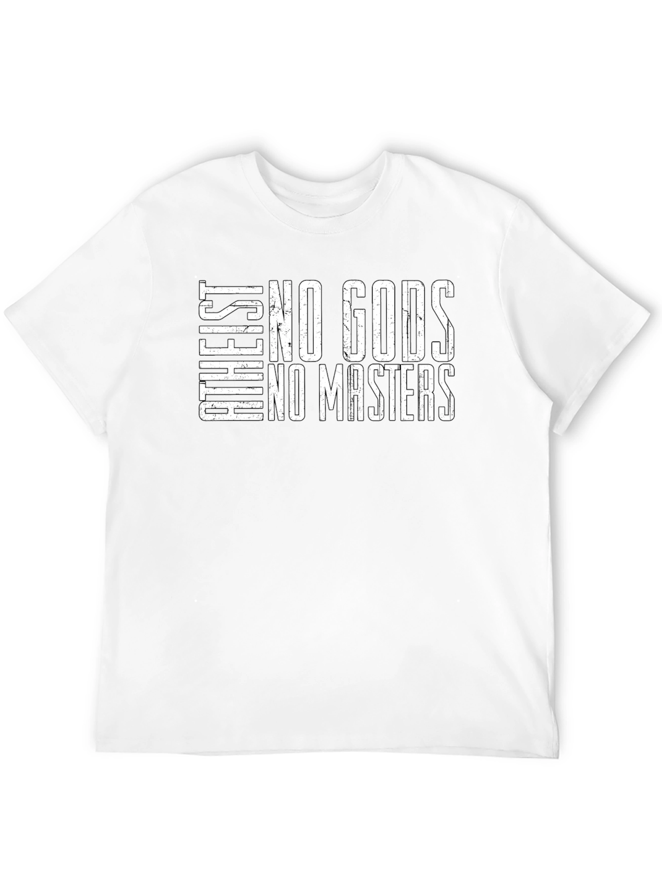 Atheist No Gods No Masters Black T-Shirt