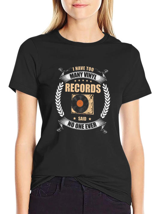 Vinyl Records Graphic Tee - Music Lover Shirt