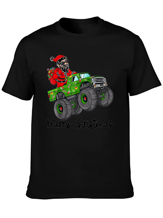 Christmas Santa Monster Truck T-Shirt