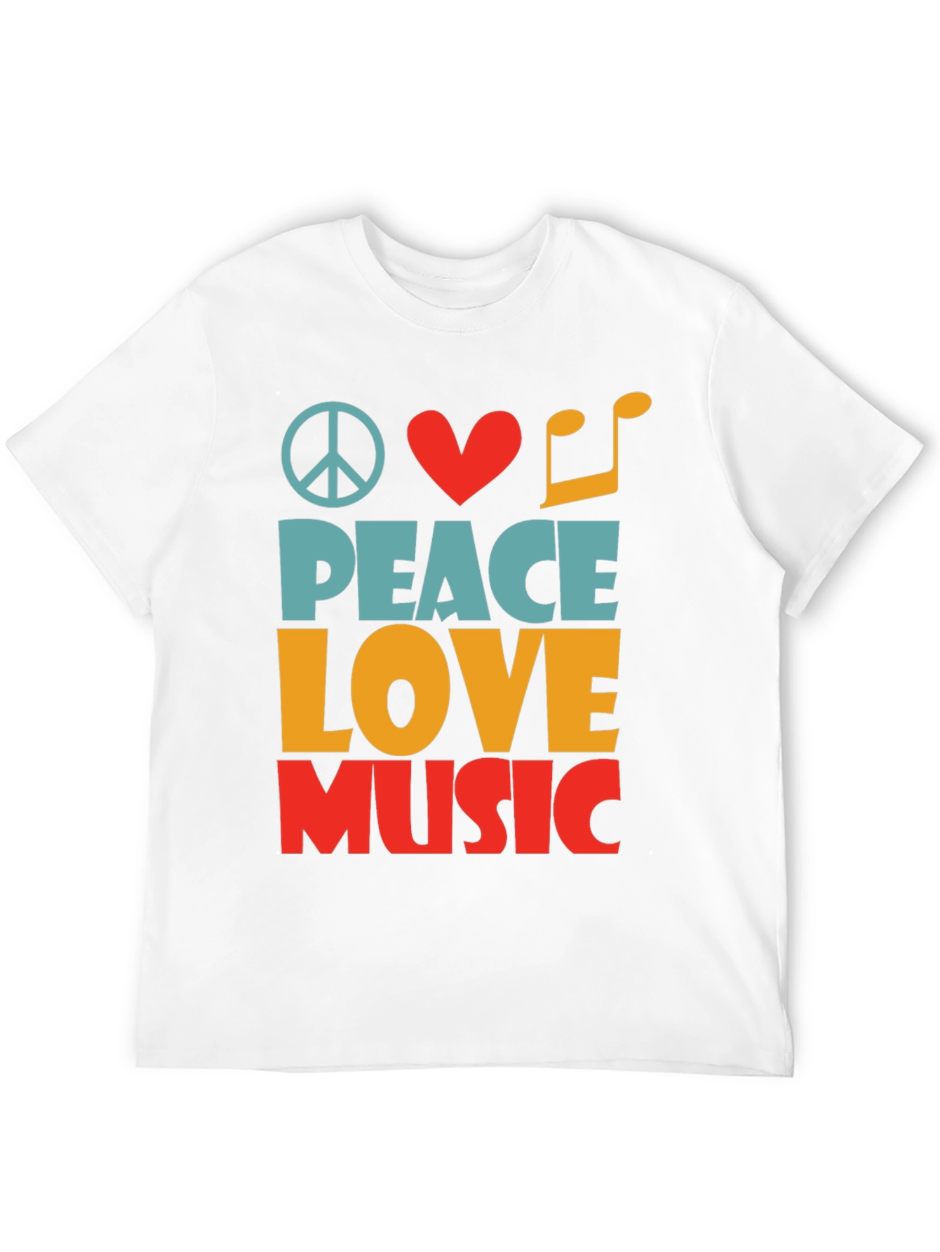 Peace Love Music Graphic T-Shirt