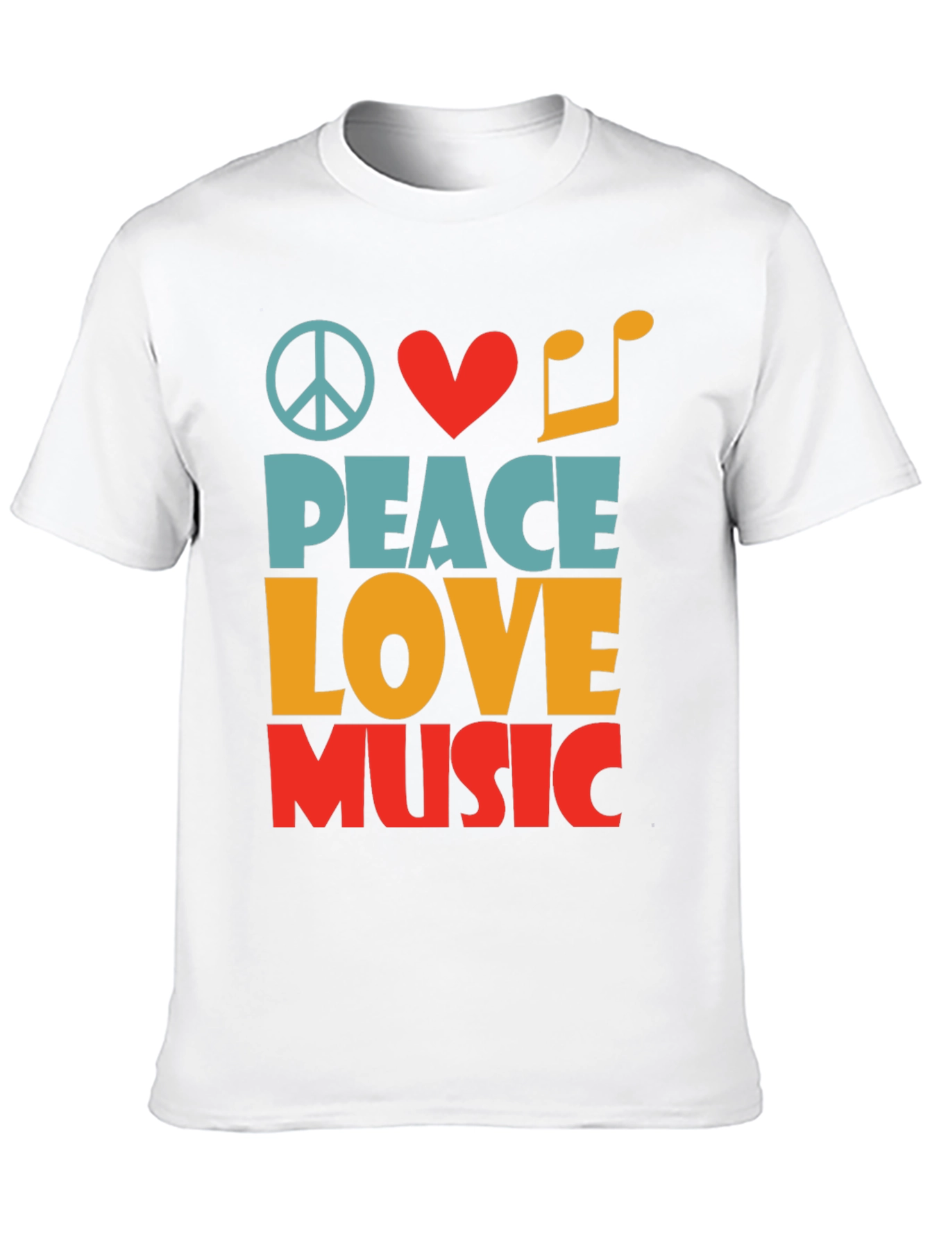 Peace Love Music Graphic T-Shirt