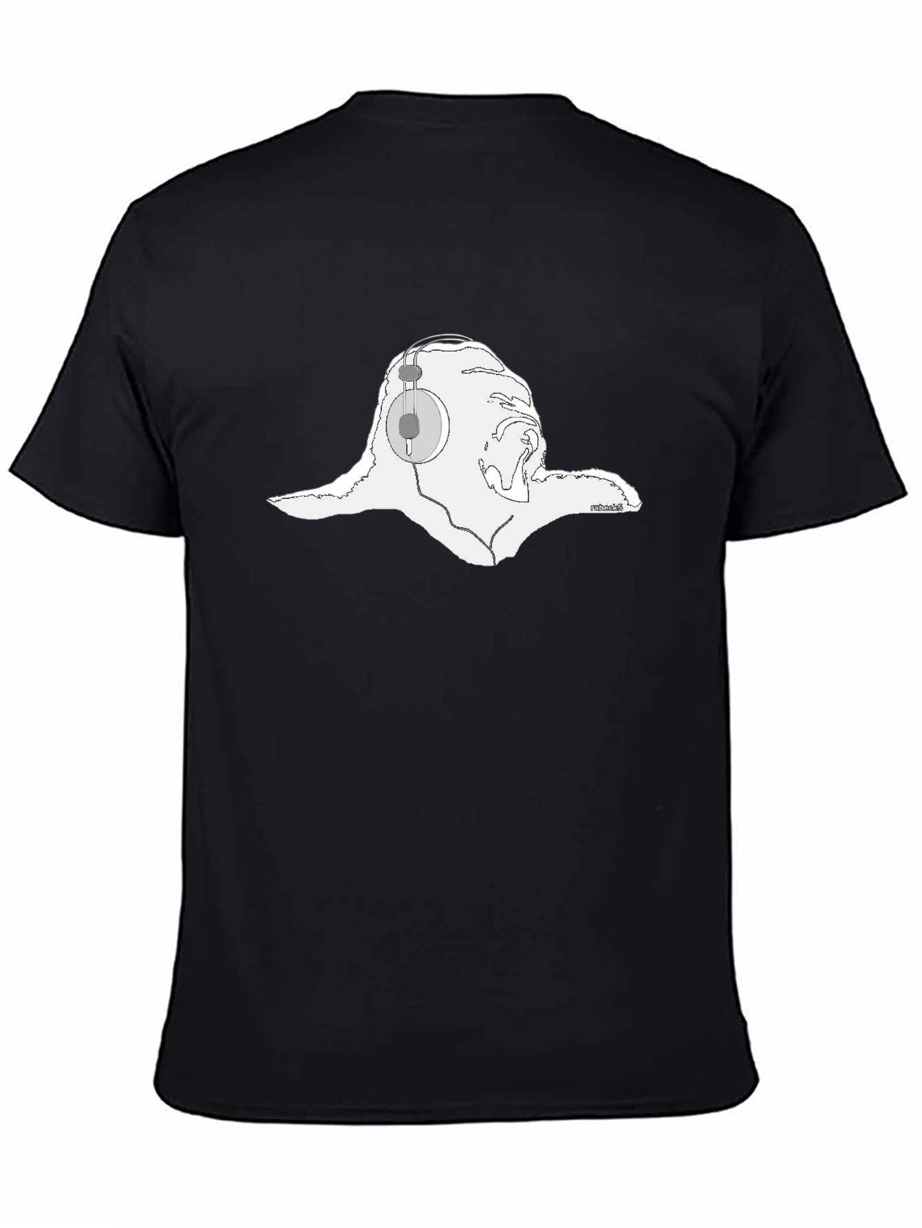 Cool Sloth Headphones Graphic Black T-Shirt