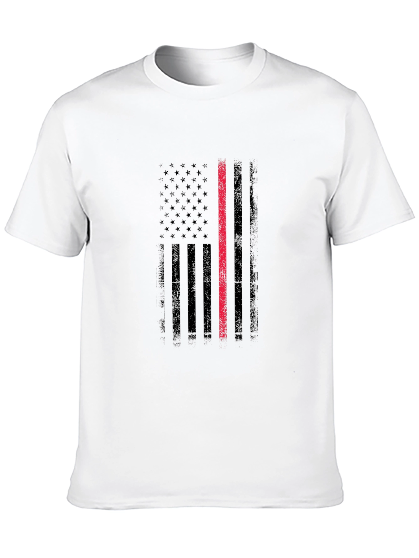 Thin Red Line Flag Graphic T-Shirt