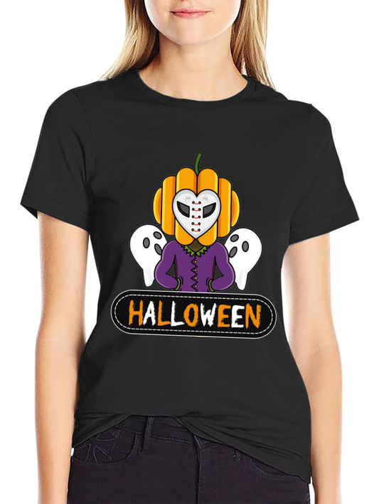 Halloween Pumpkin Mask T-Shirt