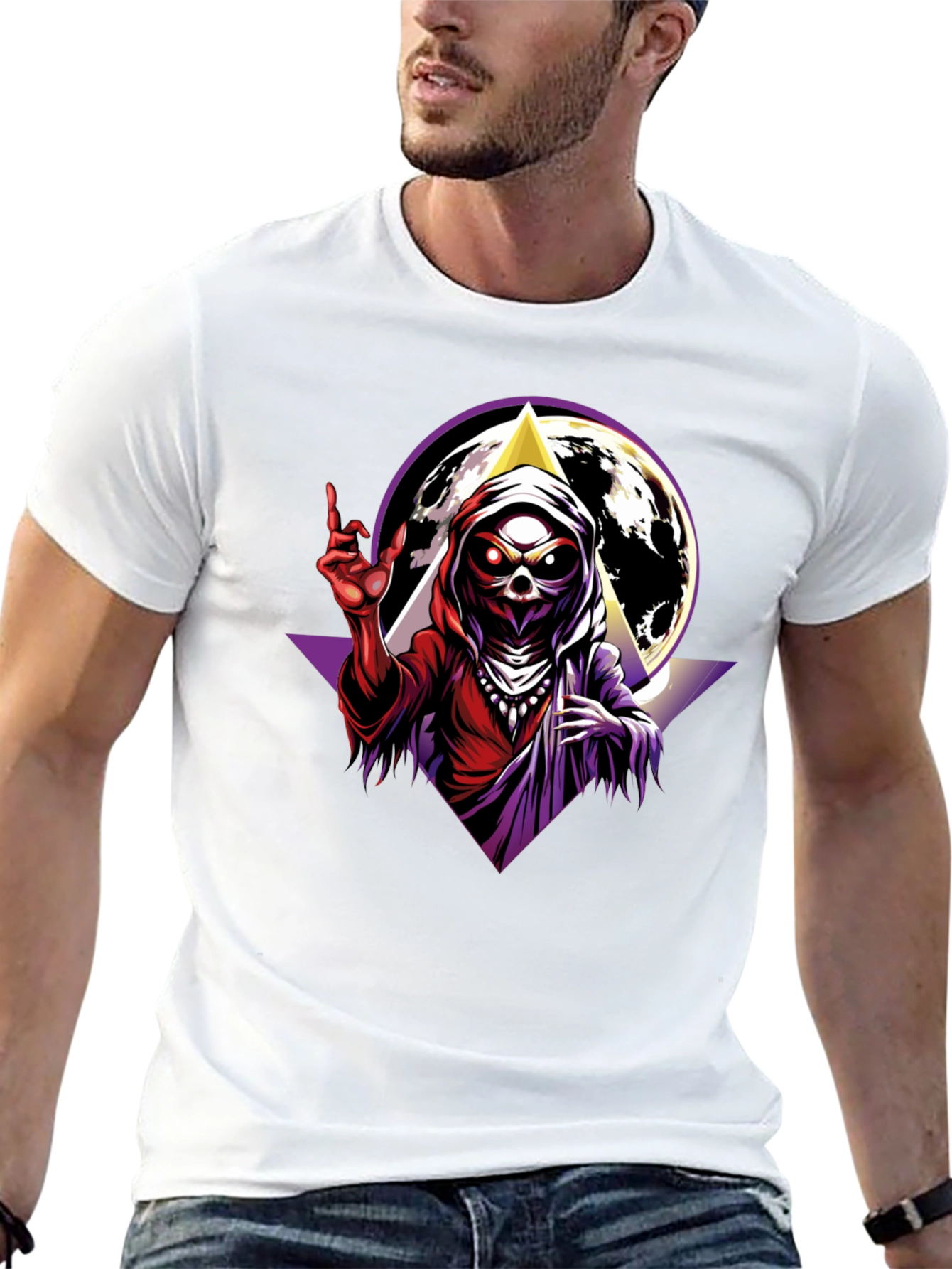 Grim Reaper Graphic T-Shirt - Black
