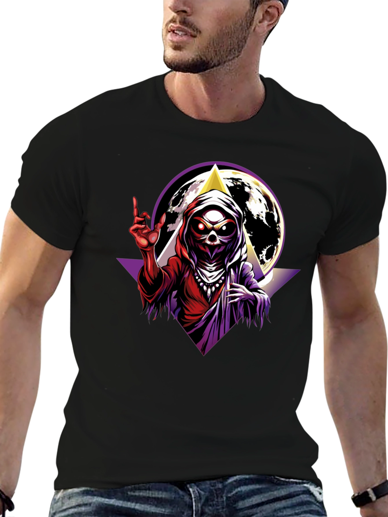 Grim Reaper Graphic T-Shirt - Black