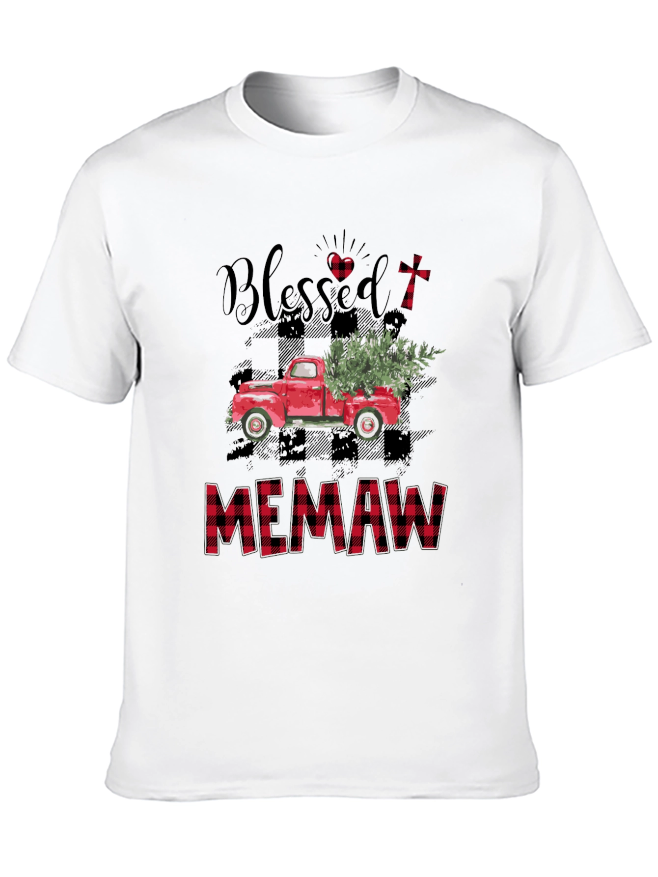 Blessed Memaw T-Shirt Red Truck Design