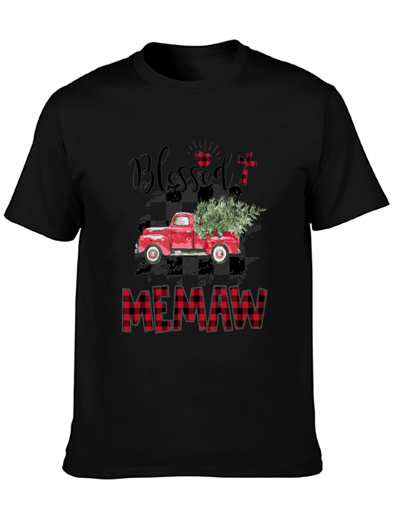 Blessed Memaw T-Shirt Red Truck Design