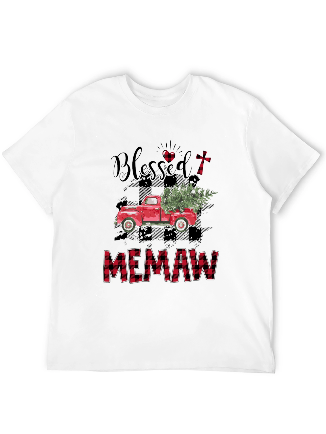 Blessed Memaw T-Shirt Red Truck Design