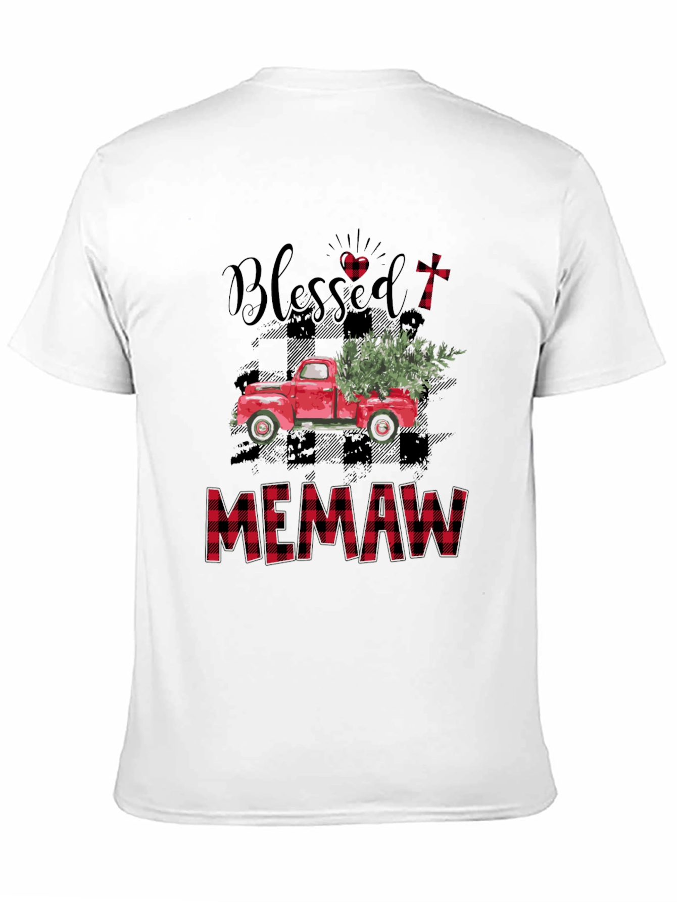 Blessed Memaw T-Shirt Red Truck Design