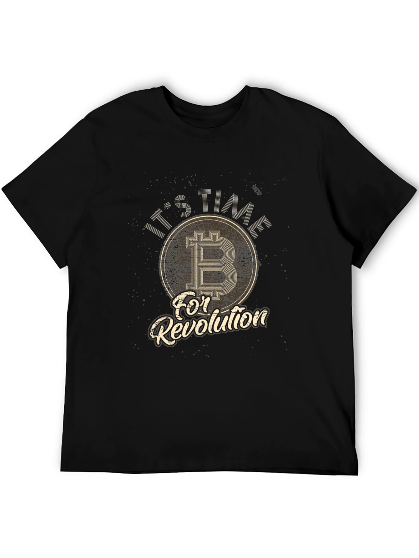 Bitcoin Revolution Black T-Shirt Crypto Currency Tee