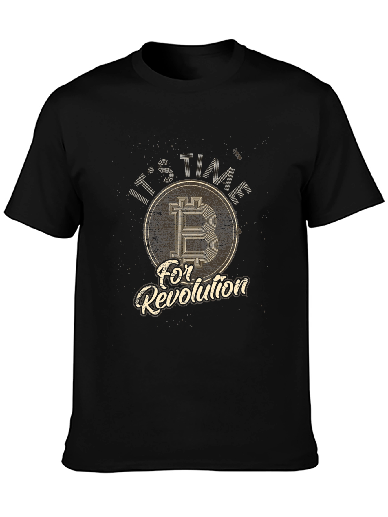 Bitcoin Revolution Black T-Shirt Crypto Currency Tee