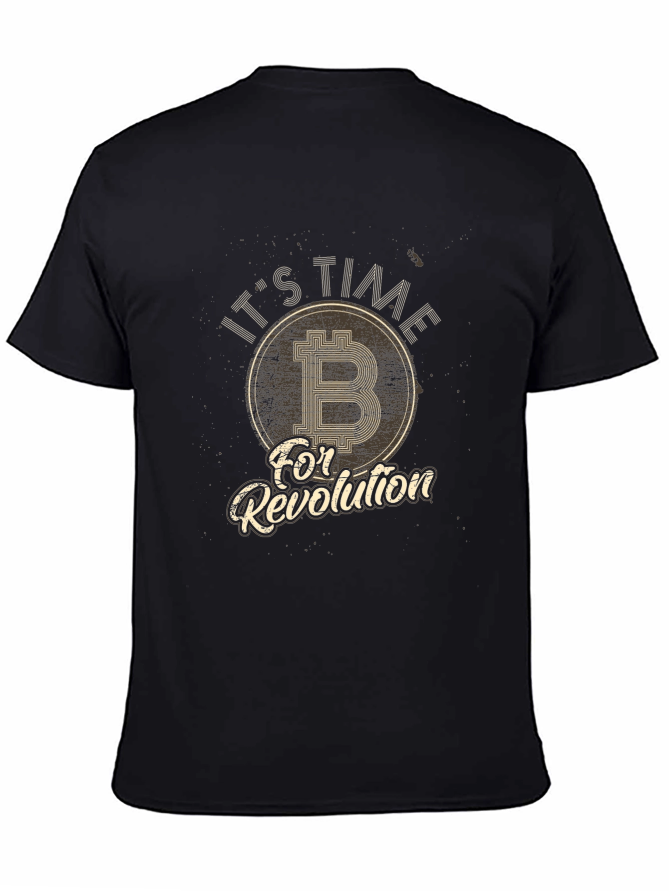 Bitcoin Revolution Black T-Shirt Crypto Currency Tee