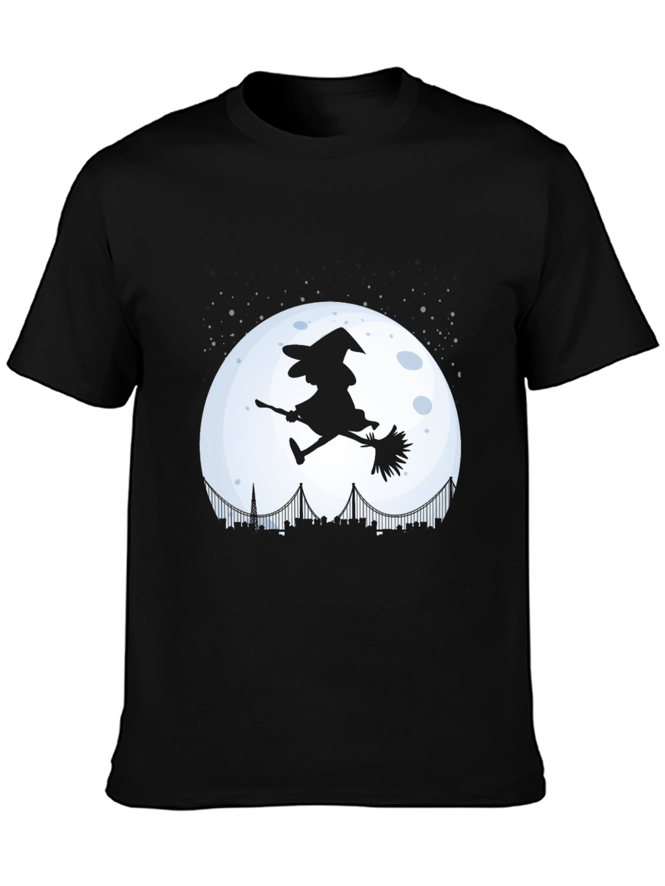 Witch Halloween Moon Graphic Tee
