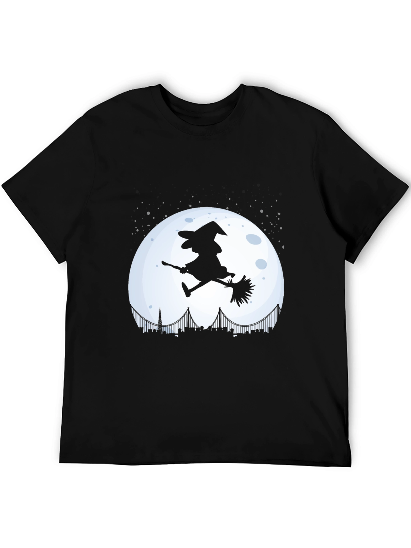 Witch Halloween Moon Graphic Tee