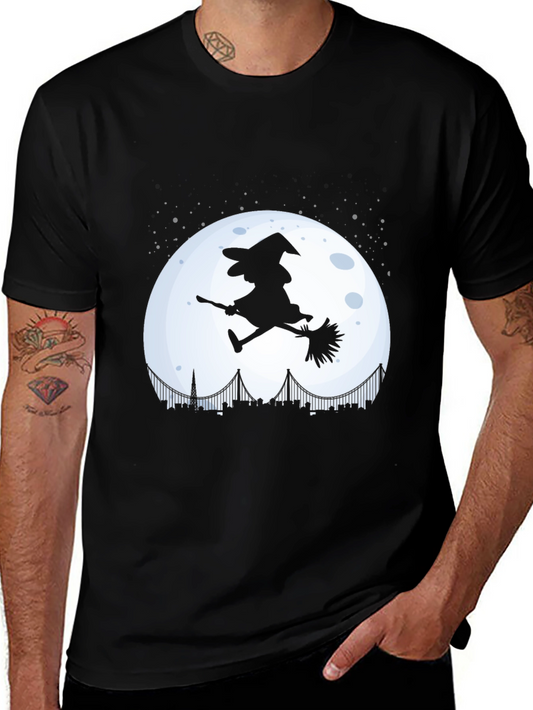 Witch Halloween Moon Graphic Tee