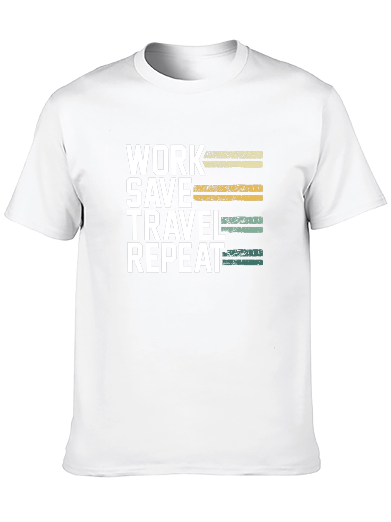 Work Save Travel Repeat Black T-Shirt