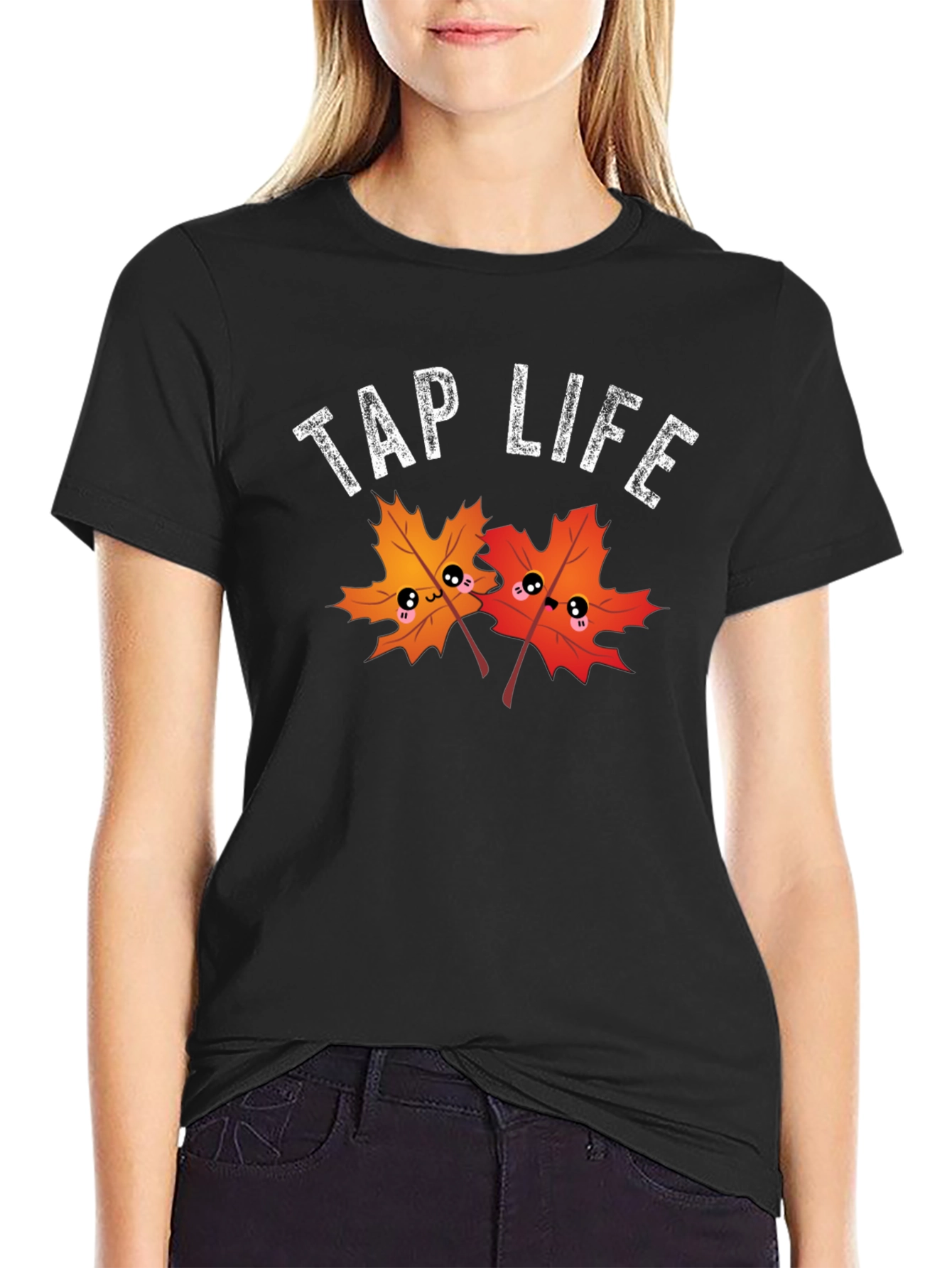 Tap Life Maple Leaves Graphic T-Shirt