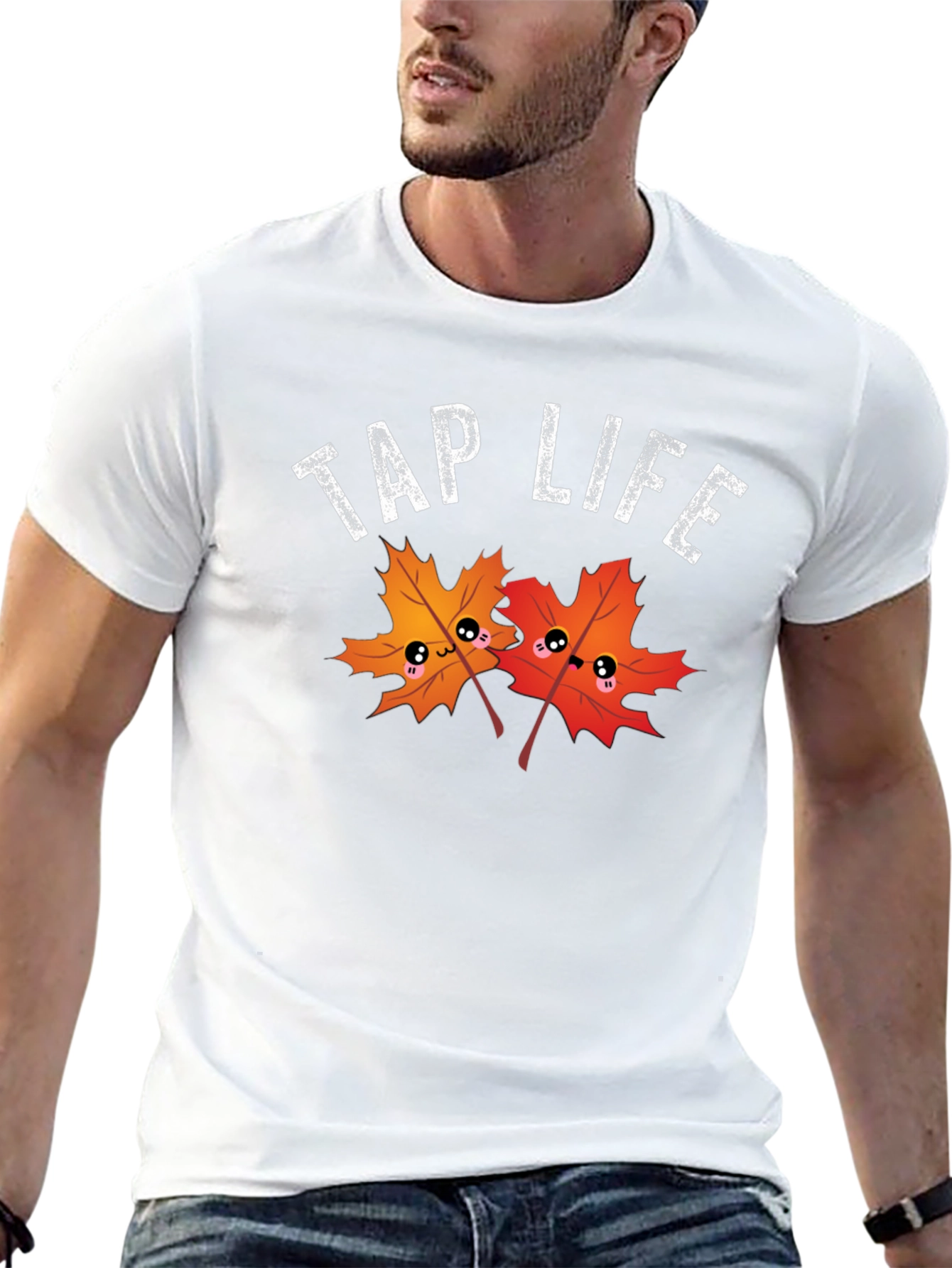 Tap Life Maple Leaves Graphic T-Shirt
