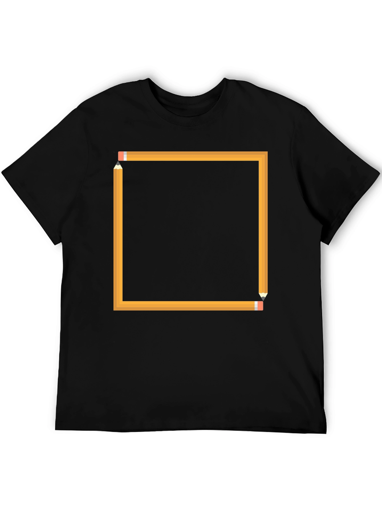 Pencil Square Graphic Tee - Artsy Design