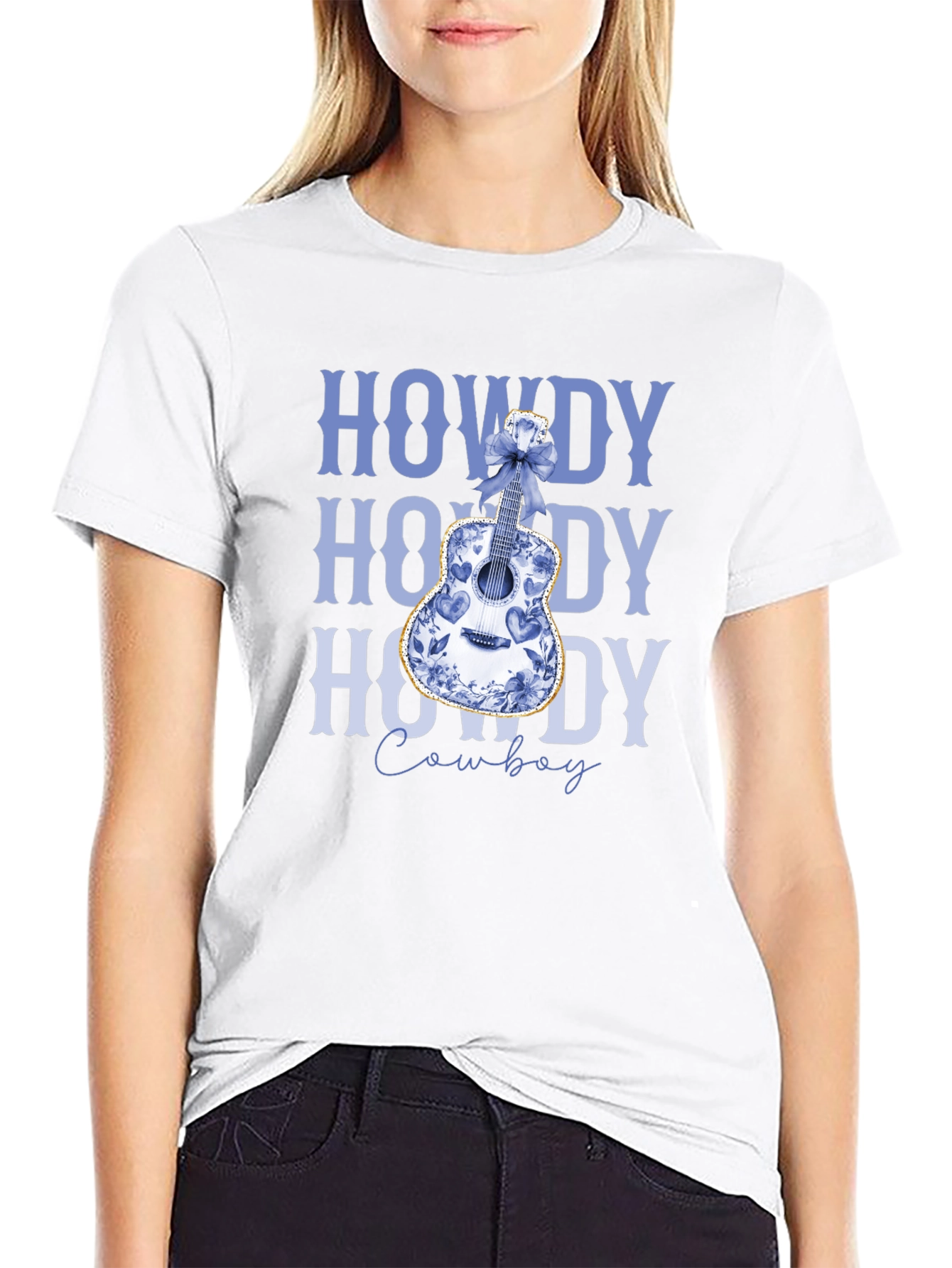 Howdy Cowboy Guitar Graphic Tee