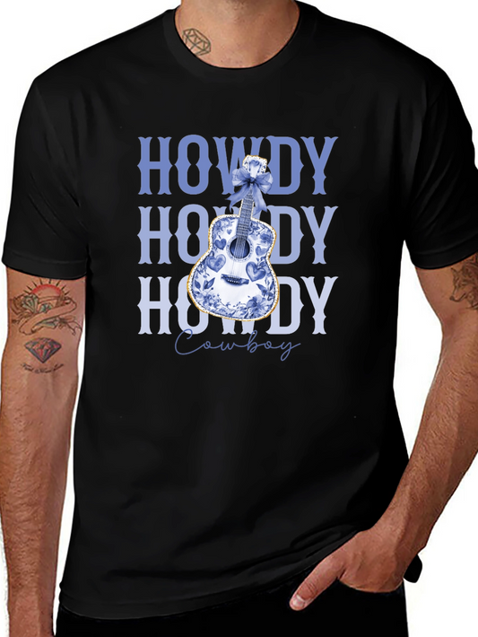 Howdy Cowboy Guitar Graphic Tee