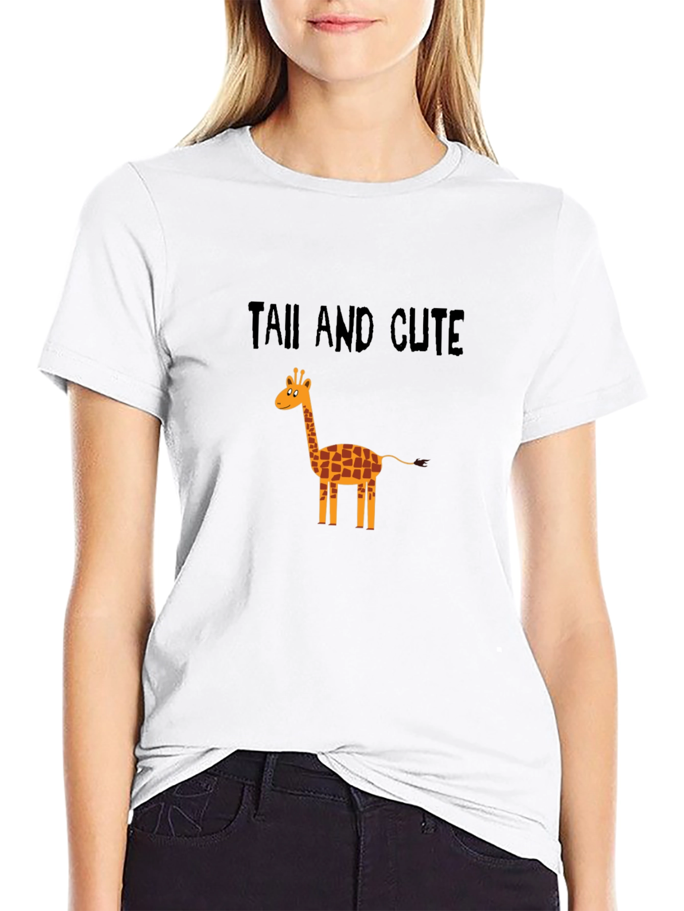 Cute Giraffe T-Shirt - Tall and Cute Design