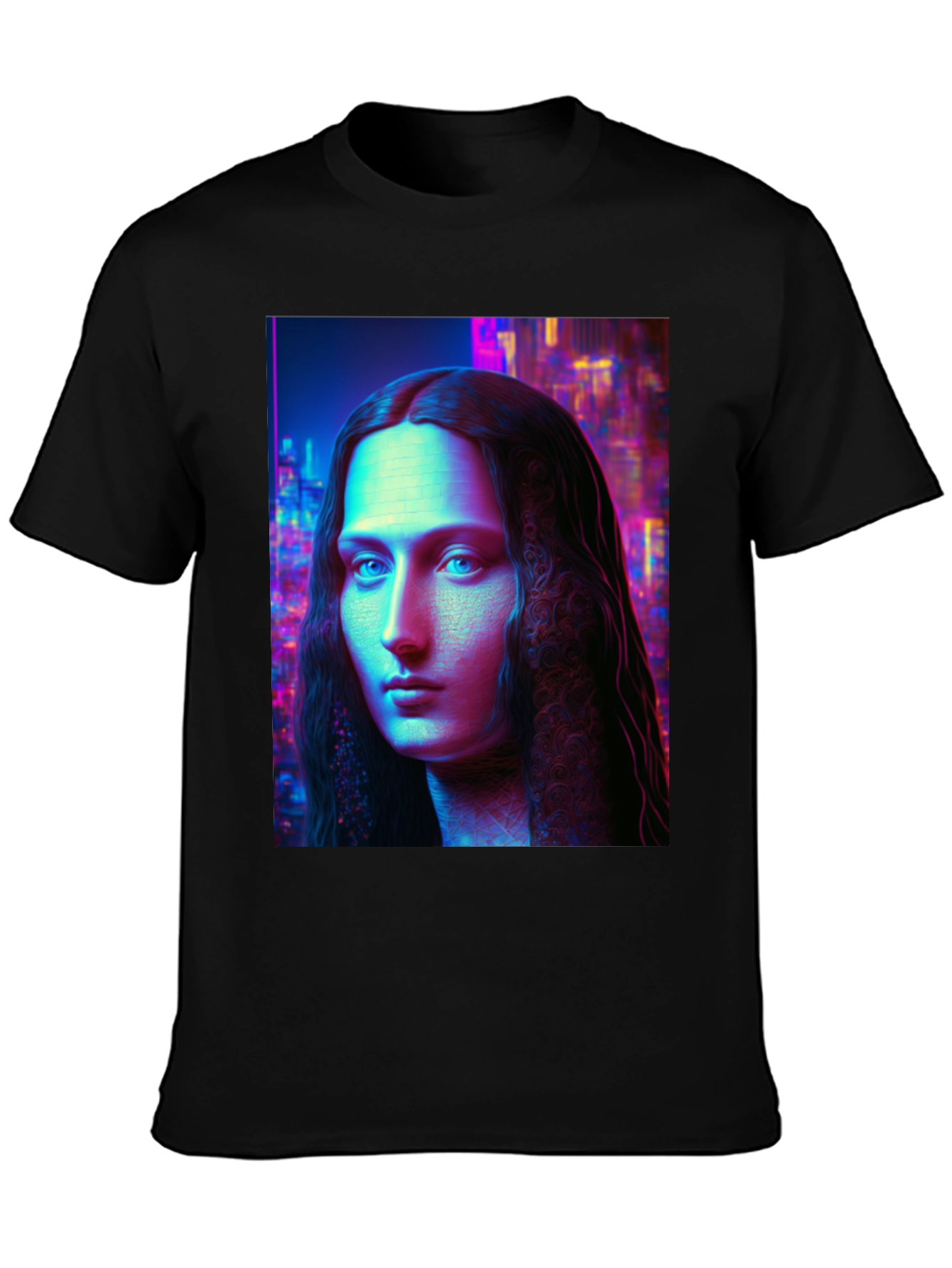 Neon Renaissance T-Shirt: Unique Artistic Tee