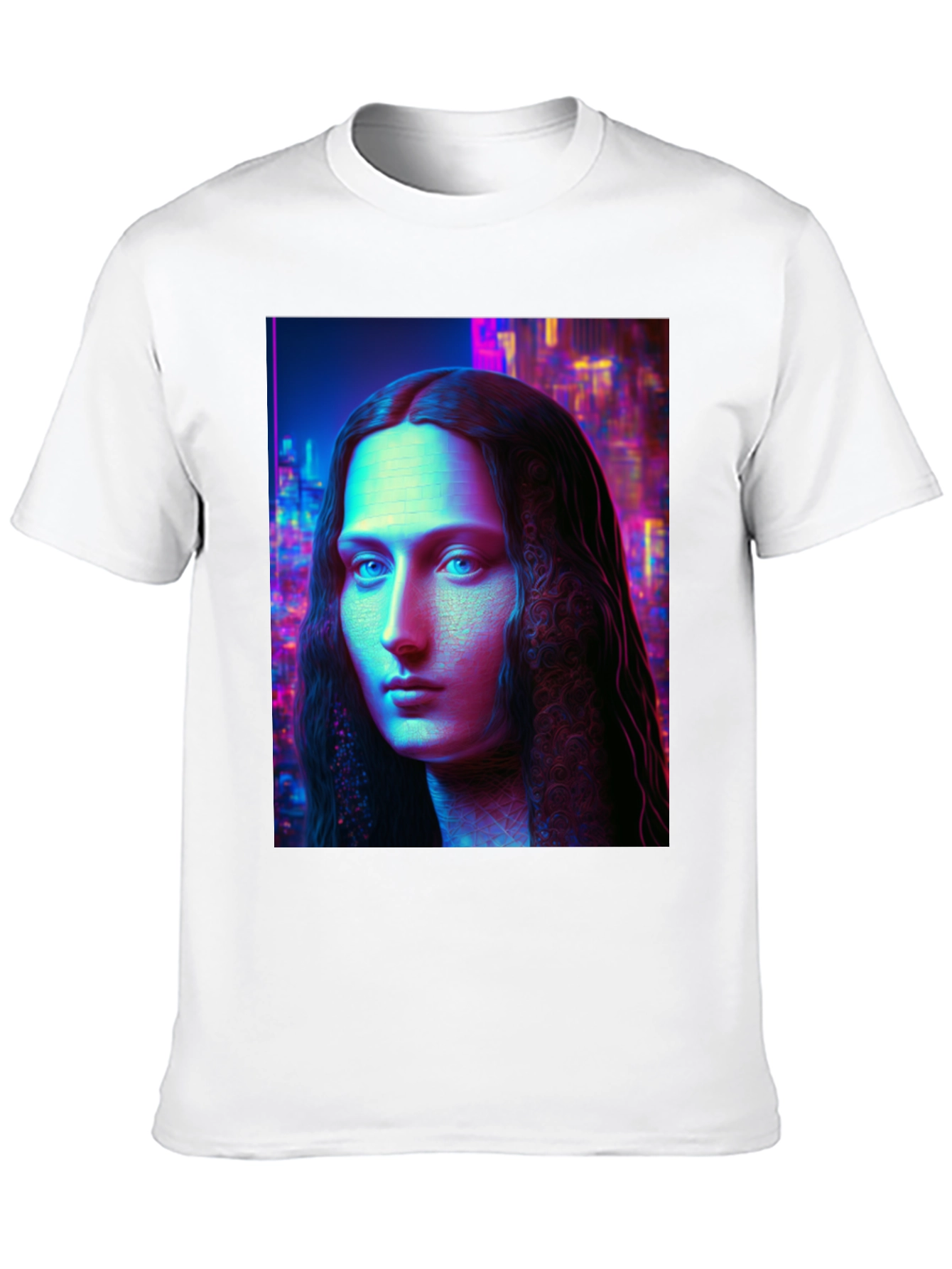 Neon Renaissance T-Shirt: Unique Artistic Tee